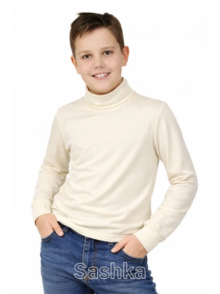 Водолазка для хлопчика трикотажна айворі